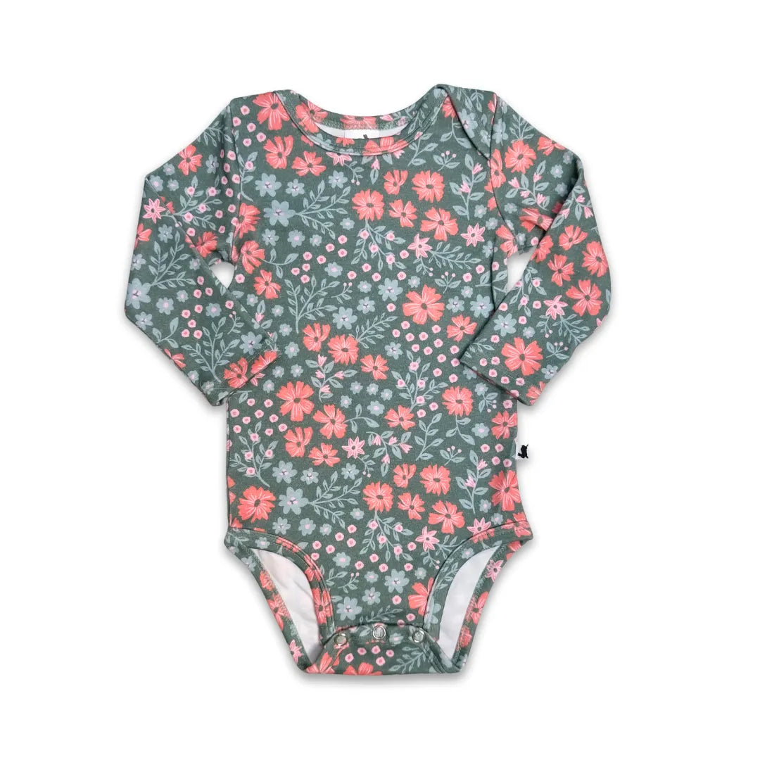 Baby Long-Sleeve Bamboo Onesie | Prints