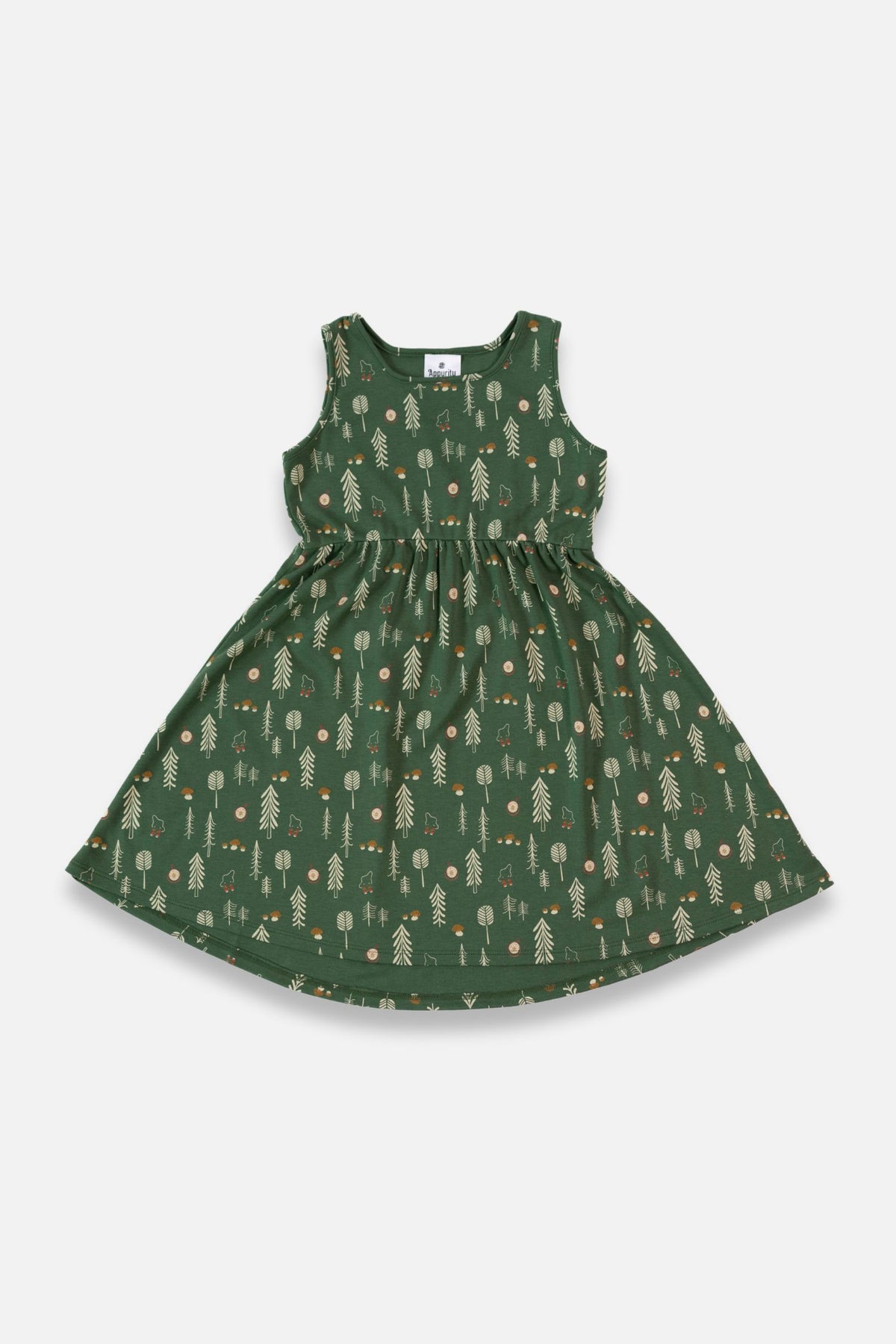 Girls Bamboo Square Neck Tank Dress