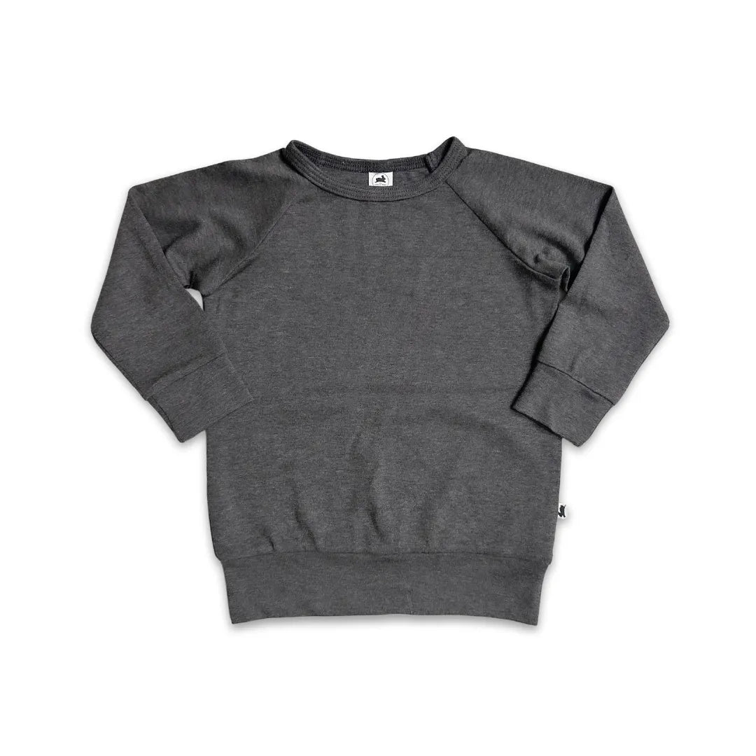 Kids Bamboo Raglan Sleeve Pullover | Solid Colours