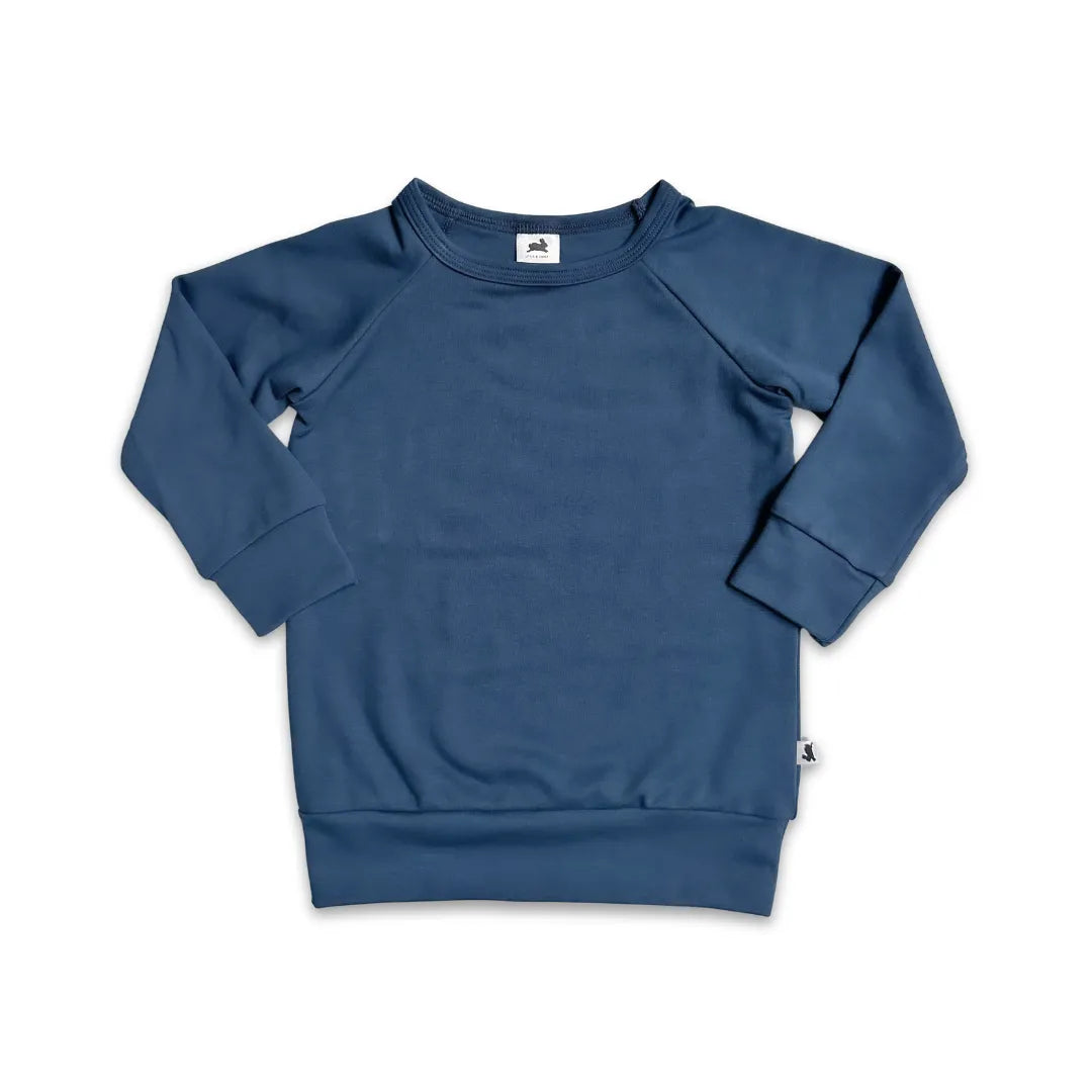 Kids Bamboo Raglan Sleeve Pullover | Solid Colours