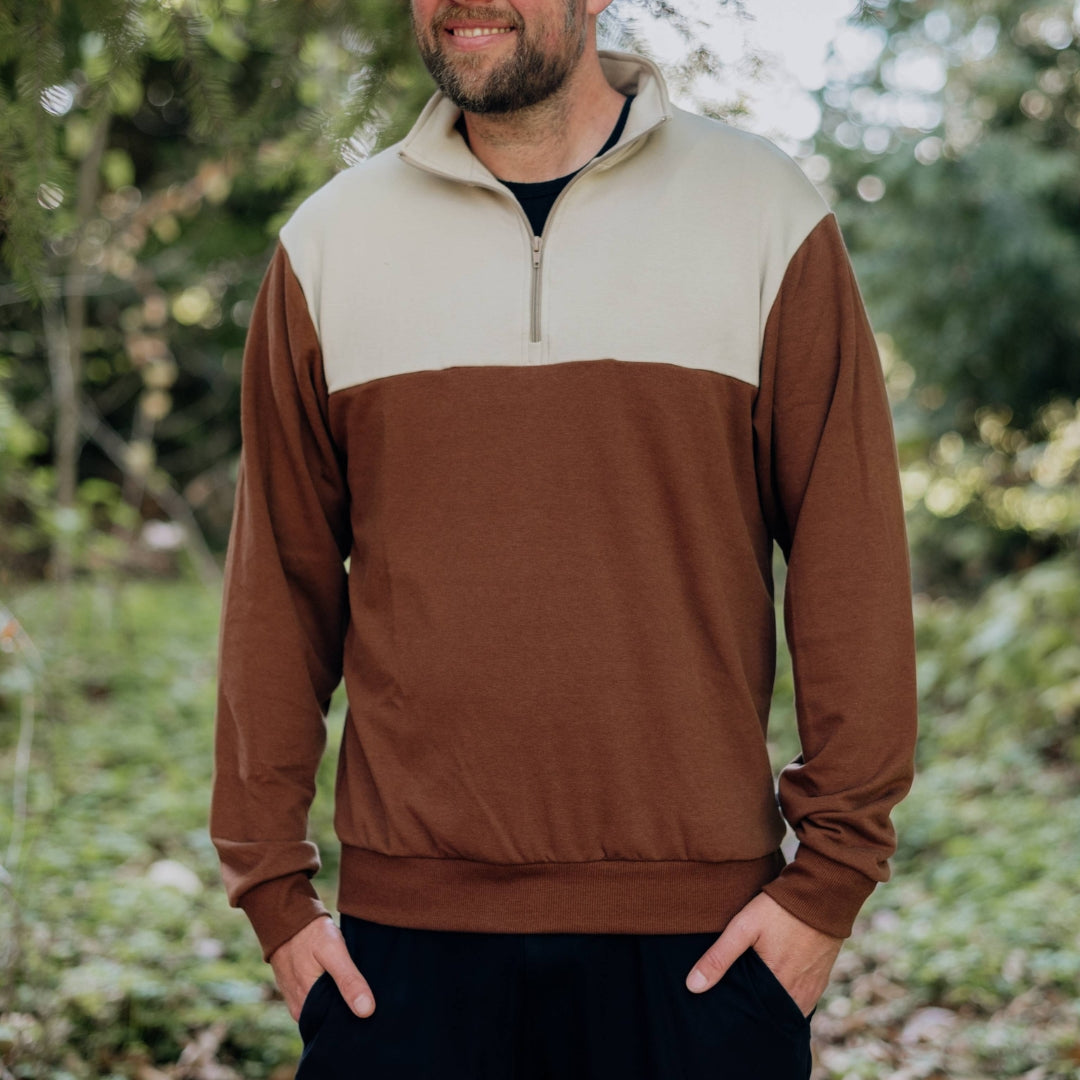 Adult Unisex Bamboo Fleece Half Zip