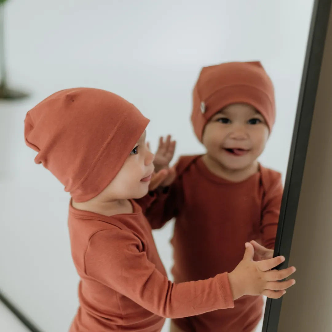 Baby Long-Sleeve Bamboo Onesie | Solid Colours