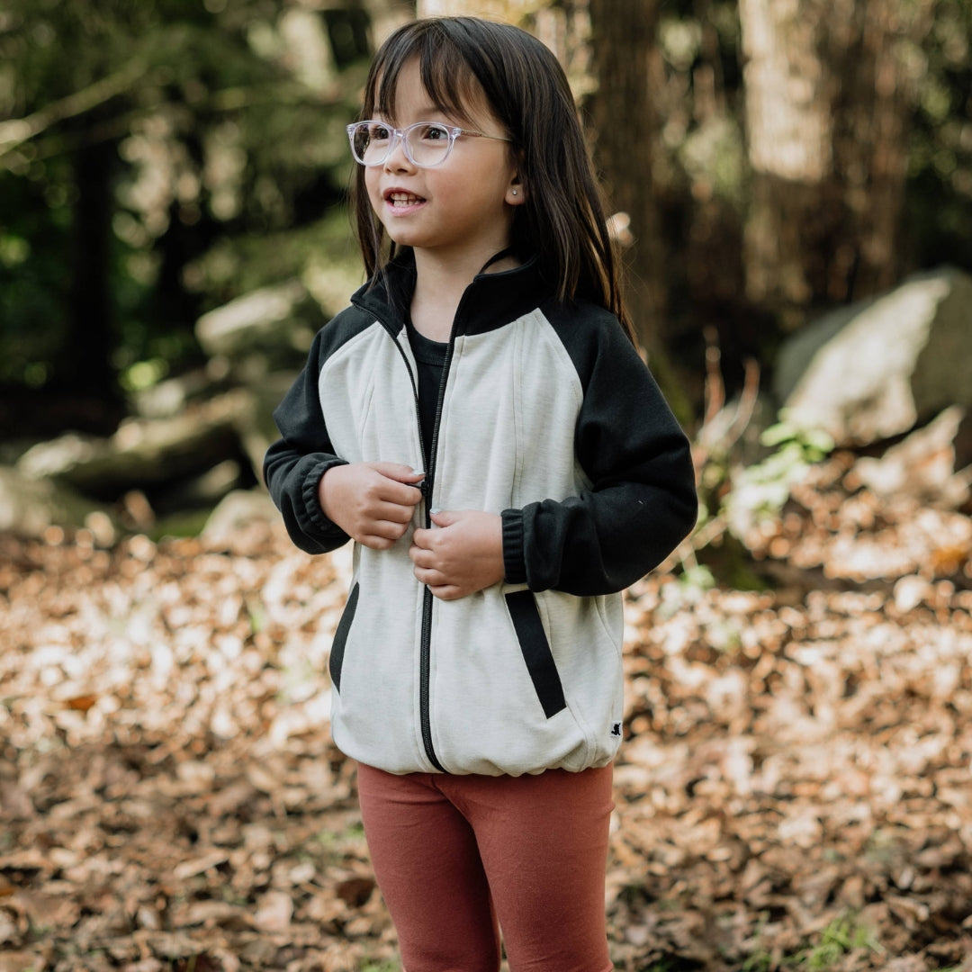 Kids Bamboo Fleece Bomber Jacket