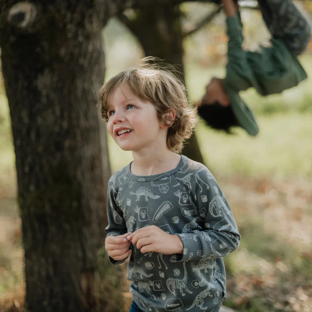 Kids Bamboo Raglan Pullover | Prints